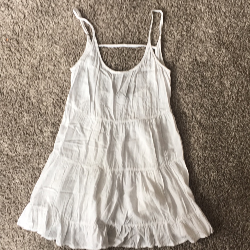 White flowy tank dress